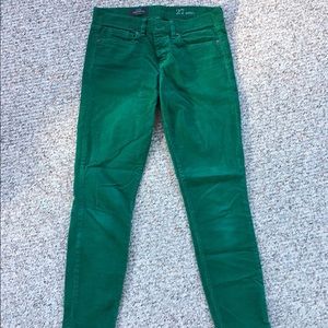 Jcrew factory green skinny cords 27 ankle